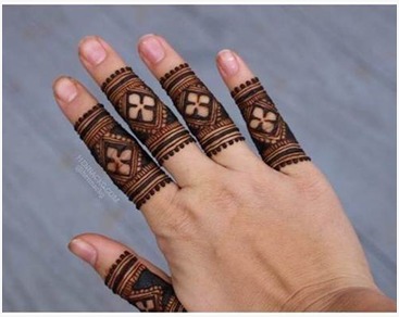 Mandala Finger Mehndi Pattern